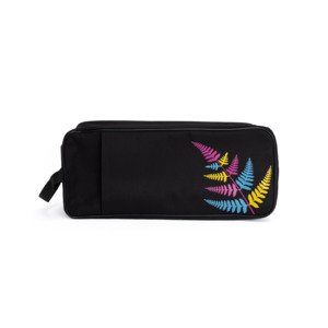 2024 Kit Bags: Black Ferns Classic Colourful Fern Upright Kit Bag - Black
