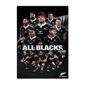 Official All Blacks 2025 Poster - A3 (In Clear Protective Case for Display)