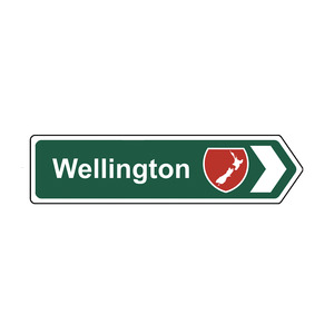 Native Road Sign Arrow Magnet - Wellington