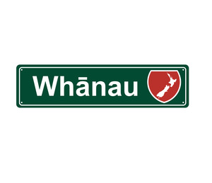 Native Wellington: Whānau Hanging Metal Sign