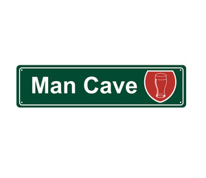 Native Wellington: Man Cave Hanging Metal Sign