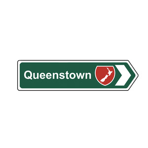 Native Road Sign Arrow Magnet - Queenstown