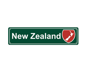 New Zealand Hanging Metal Sign