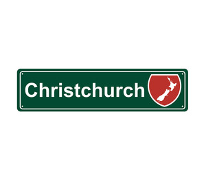 Native Christchurch: Christchurch Hanging Metal Sign