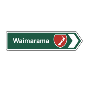 Native Road Sign Arrow Magnet - Waimarama
