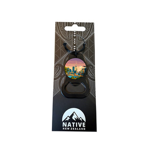 Native Auckland 1: Native Illustration - Bottle Opener Keyring - Auckland