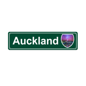Native Auckland 1: Auckland "Bright Lights" Metal Sign