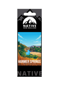 Native Accessories: Native Illustration Magnet - Hanmer Springs with Native Tag