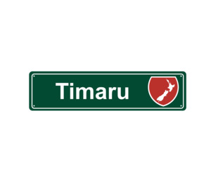 Native Christchurch: Timaru Metal Hanging Sign