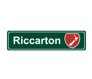Riccarton Hanging Metal Sign