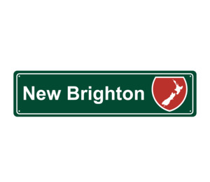 New Brighton Hanging Metal Sign
