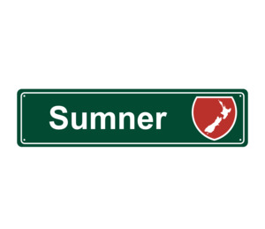 Native Christchurch: Sumner Hanging Metal Sign
