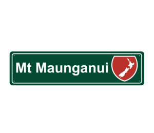 Native All: Mount Maunganui Hanging Metal Sign
