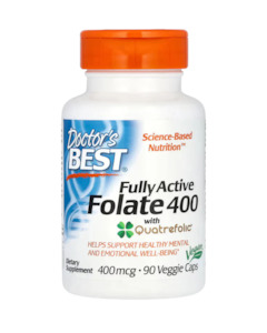 Doctor's Best | Fully Active Folate with Quatrefolic 400mcg