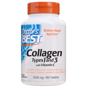 Doctor's Best | Collagen Types 1 & 3 1000mg with Vitamin C