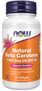 Now: NOW | Beta-Carotene Natural 25,000 IU