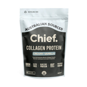 Chief Nutrition | Grass-fed Collagen Protein Powder Creamy Vanilla 450g