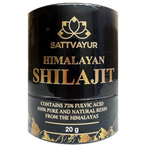 Sattvayur: Sattvayur | Himalayan Shilajit Resin 20g (Contains 75% Fulvic Acid)