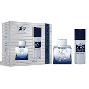 Antonio Banderas King of Seduction EDT Deodorant Spray Set for Men