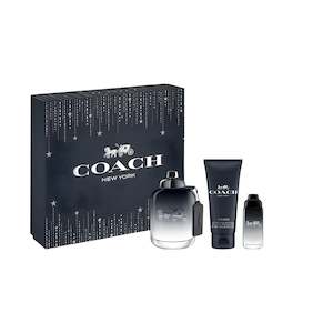 Coach Signature Men's EDT Set Shower Gel & Travel Spray