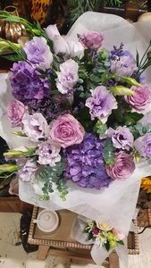 Products: Purple Bouquet – Myrrh & Co Florist Mt Maunganui