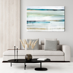 River abstract: Standing Still II Art Print