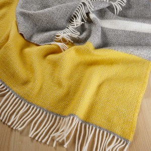 Weave Throws: Kirkcaldy Wool Throw - Yellow