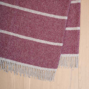 Weave Throws: Hellister Wool Throw - Mulberry