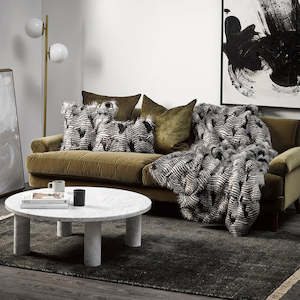 Luxury Imitation Fur Throw - Silver Pheasant