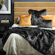 Luxury Imitation Fur Throw - Ebony Plume