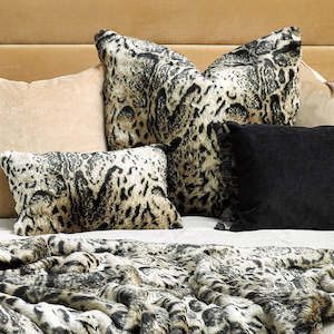 Heirloom Cushions: Luxury Imitation Fur Cushion African Leopard