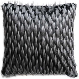 Heirloom Cushions: Luxury Imitation Fur Cushion - Guinea Fowl