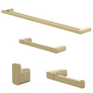 Caroma Luna Bathroom Accessories Bundle - Brushed Brass Gold