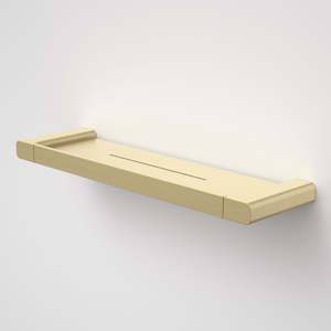 Caroma Luna Metal Bathroom Shelf Brushed Brass Gold