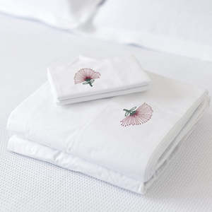 1000 Thread Count Embroidered Sheet Sets - Pohutukawa