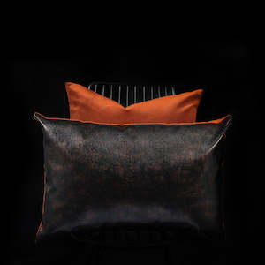 Your Home Sanctuary: Lizard Faux Leather Cushion - Volcano