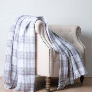 Mothers Day Gifts: Luxury Mohair Throw - Tussock Tartan