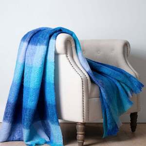 Mothers Day Gifts: Luxury Mohair Throw - Roy's Blue