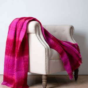 Mothers Day Gifts: Luxury Mohair Throw - Cromwell Cherry Red