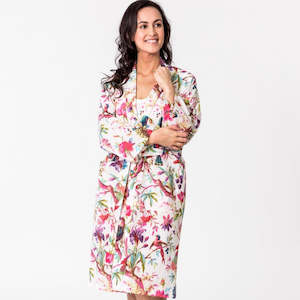 Paradise White Kimono Robe