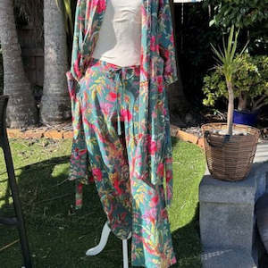 Bamboo And Silk Sleepwear: Paradise Ivy Loungewear Pyjama Pants with pockets