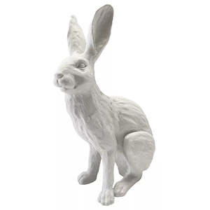 White French Rabbit Statue