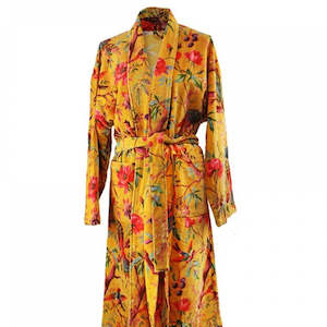 Paradise Gold Velvet Robe