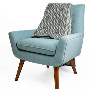 Koru NZ Merino, Possum Silk Throw - Patterned