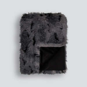 Luxury: Luxury Imitation Fur Throw - Grey Owl