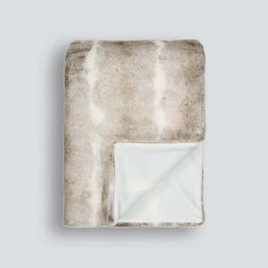 Luxury Imitation Fur Throw - Silver Rabbit