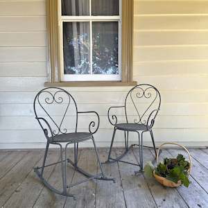 Outdoor: Belle Epoque French Rocking Chair - Pair