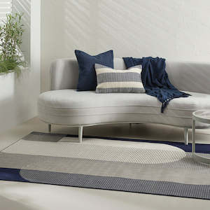 Neo Navy Indoor Outdoor Rug