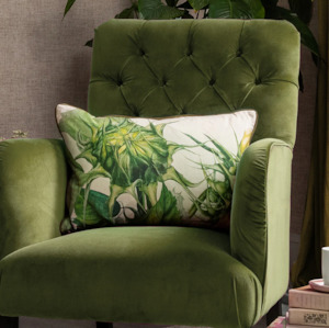 Velvet Cushions: Easton Fern Cushion - Voyage Maison
