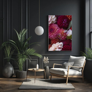 Joy Spilling Dahlia - Floral Wall Art
